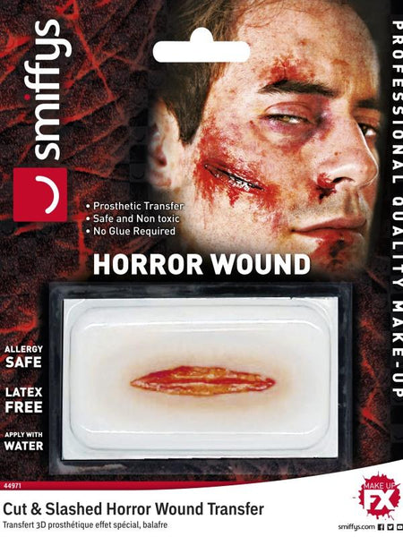 Horror Wound Transfer, Cut & Slashed Wound