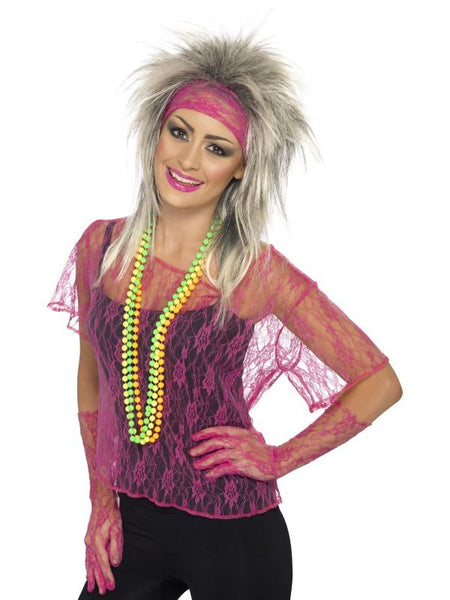 Lace Net Vest, Gloves & Headband