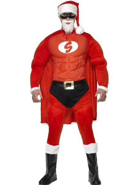 Super Fit Santa Costume & Beard