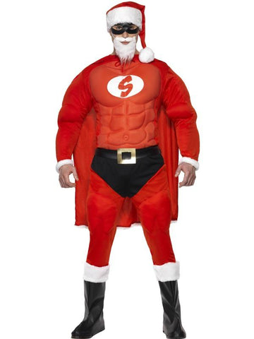 Super Fit Santa Costume & Beard