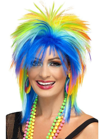 80s Rainbow Punk Wig