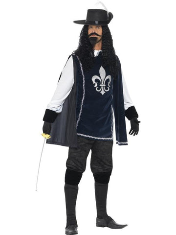 Musketeer Male Costume, with Top, Hat