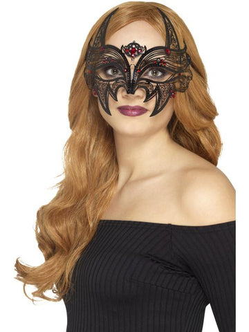 Metal Filigree Devil Eyemask
