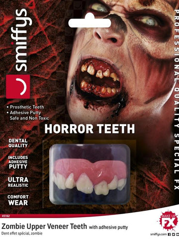 Horror Teeth, Zombie, with Upper Veneer Teeth