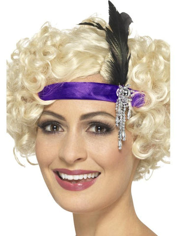 Purple Satin Charleston Headband