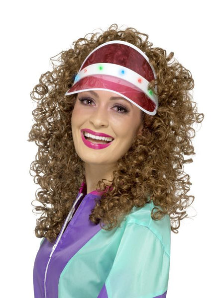 80s Light Up Visor, Pink
