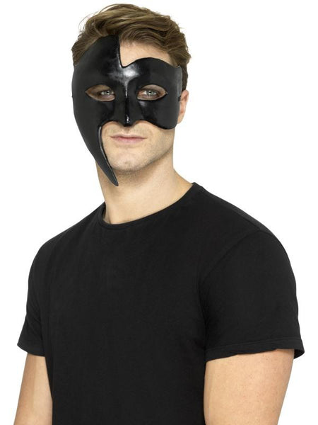 Masquerade Gothic Phantom Mask, Black,